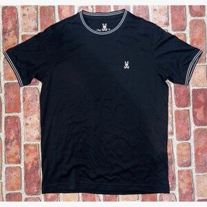 New Psycho Bunny Shirt Black Crew Neck Pima Cotton Tee Size Small Men